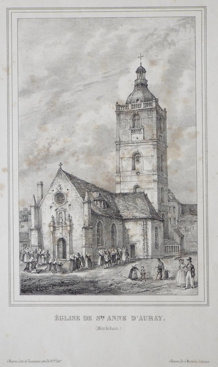 Lithograph - Eglise de Ste. Anne d'Auray. (Morbihan)