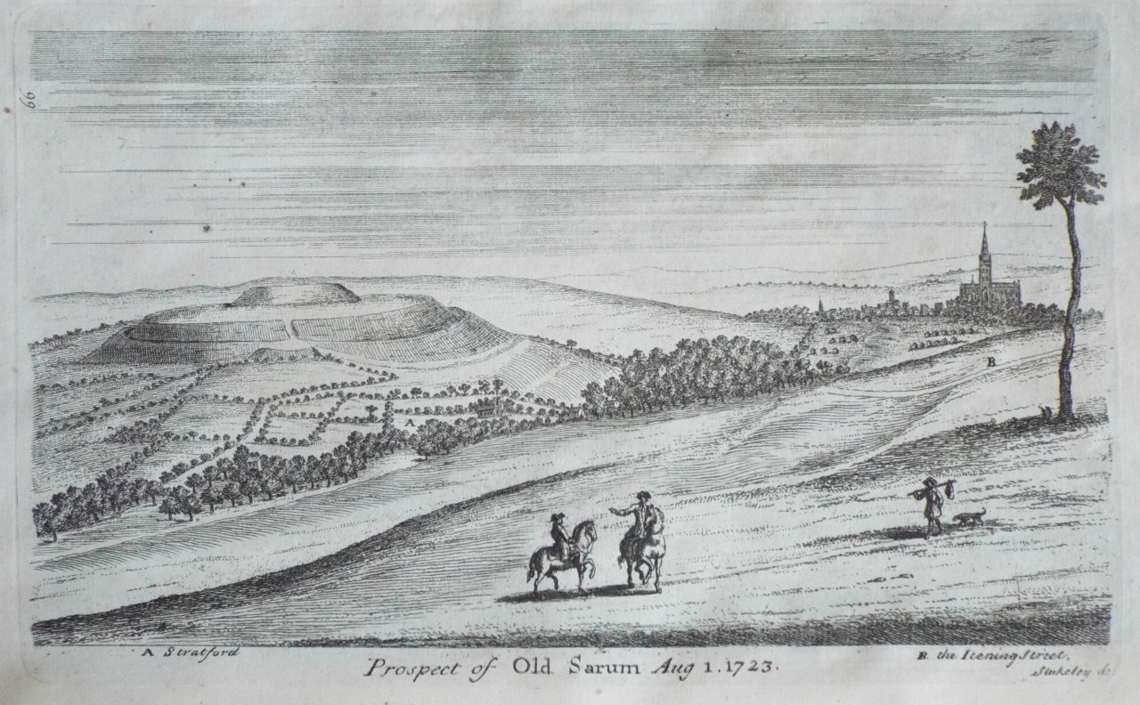 Print - Prospect of  Old Sarum Aug 1. 1723.