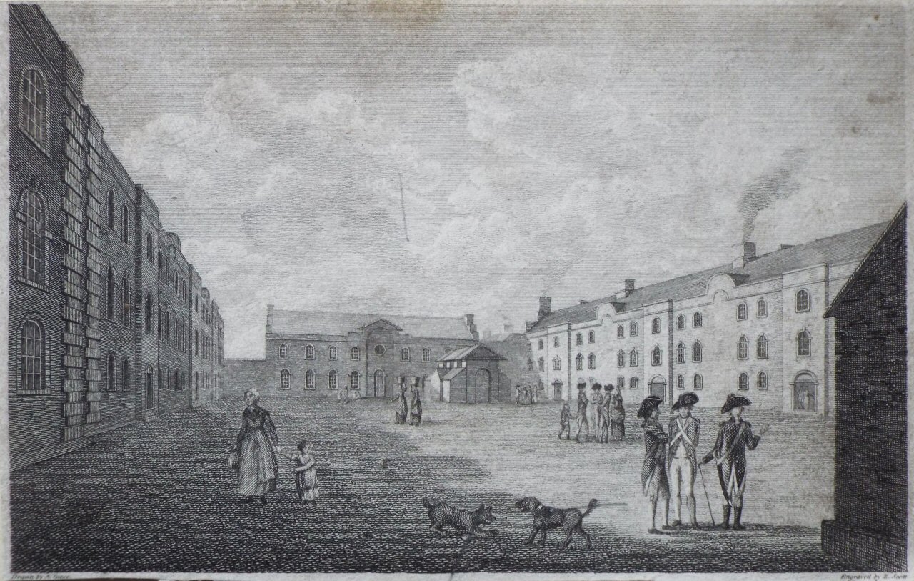 Print - Inside View of Berwick Barracks. - Scott