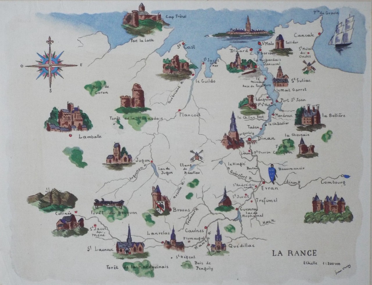 Map of La Rance