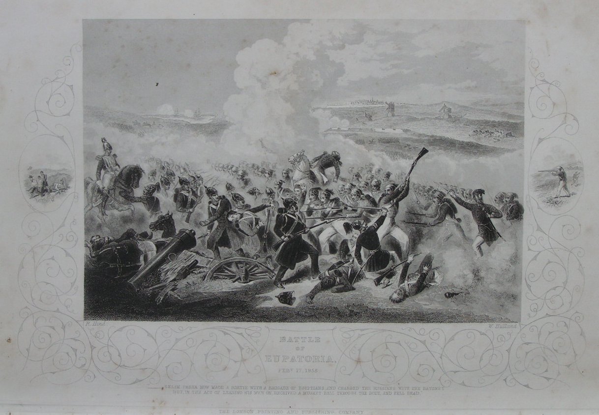 Print - Battle of Eupatoria Feb 17th 1855 - Hulland