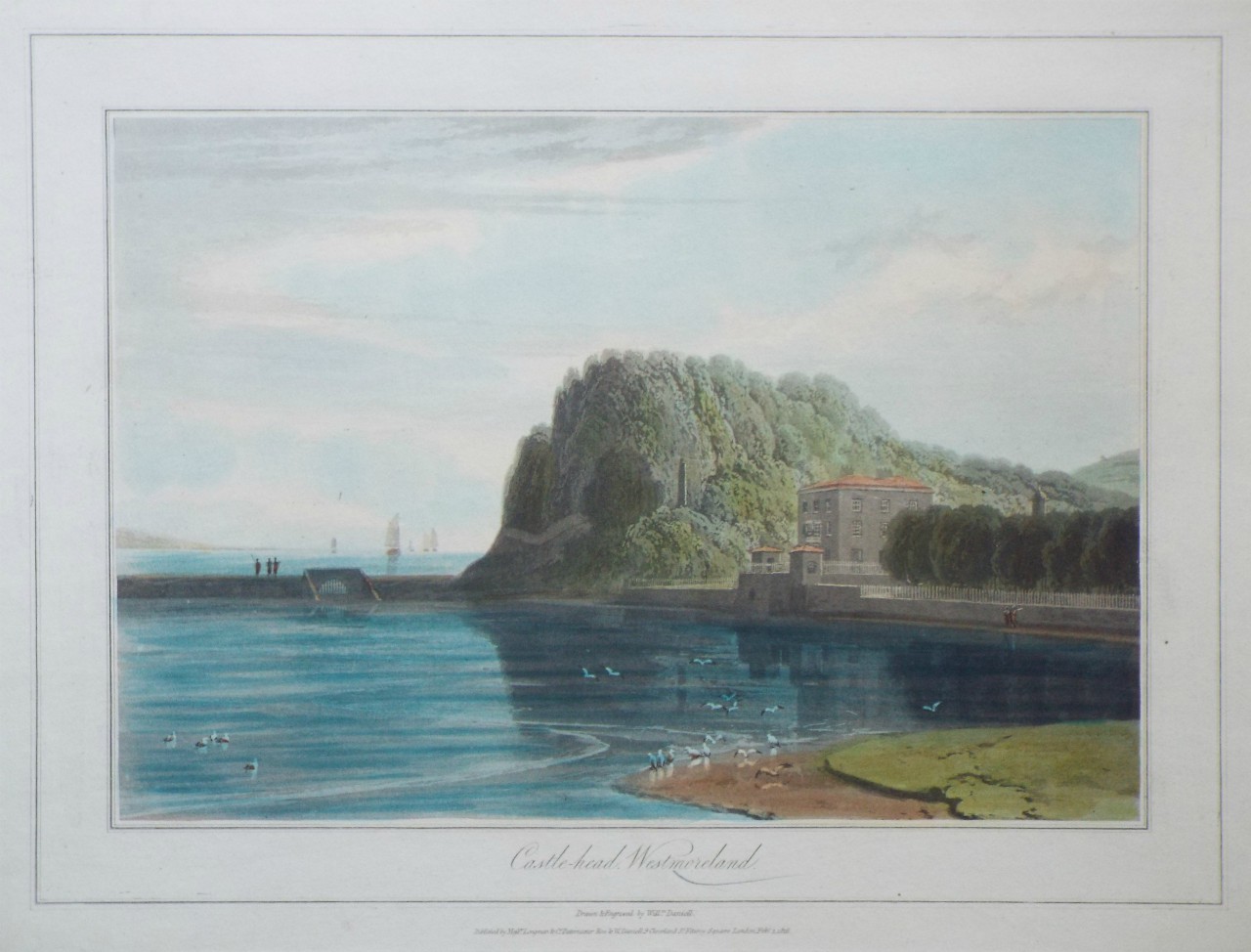 Aquatint - Castle-head, Westmoreland. - Daniell