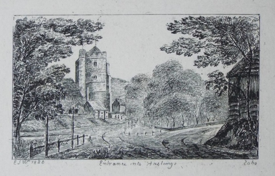 Etching - Entrance into Hastings - Wilkinson