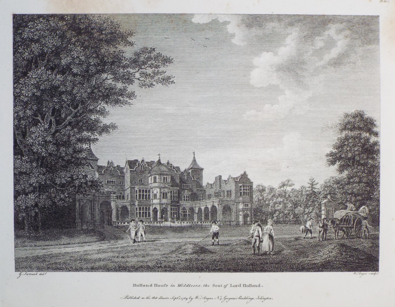 Print - Holland House in Middlesex, the Seat of Lord Holland. - Angus