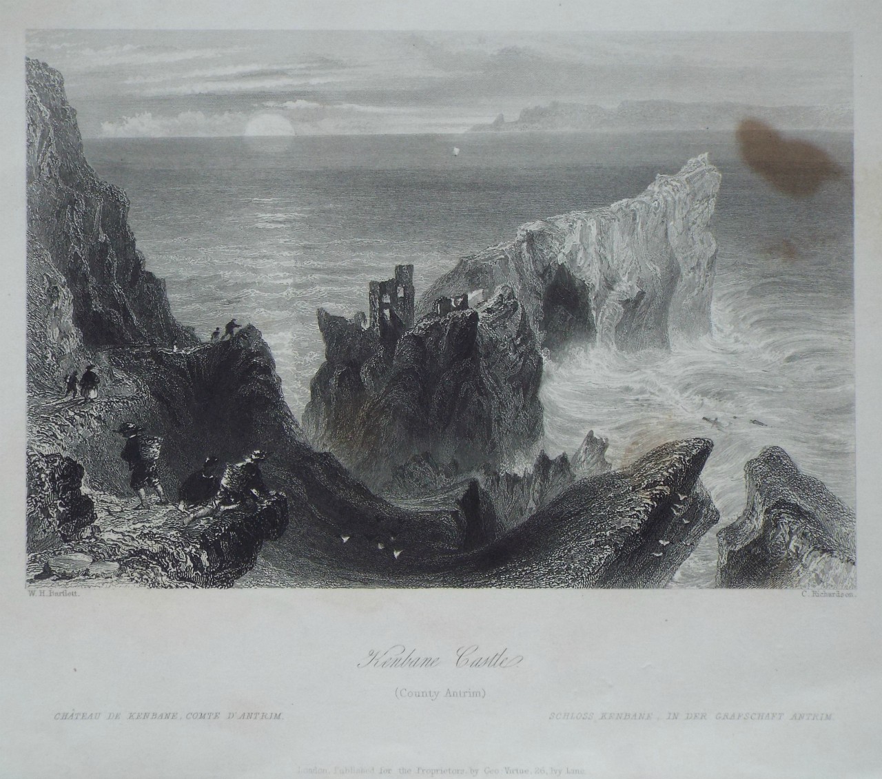 Print - Kenbane Castle. (County Antrim) - Richardson