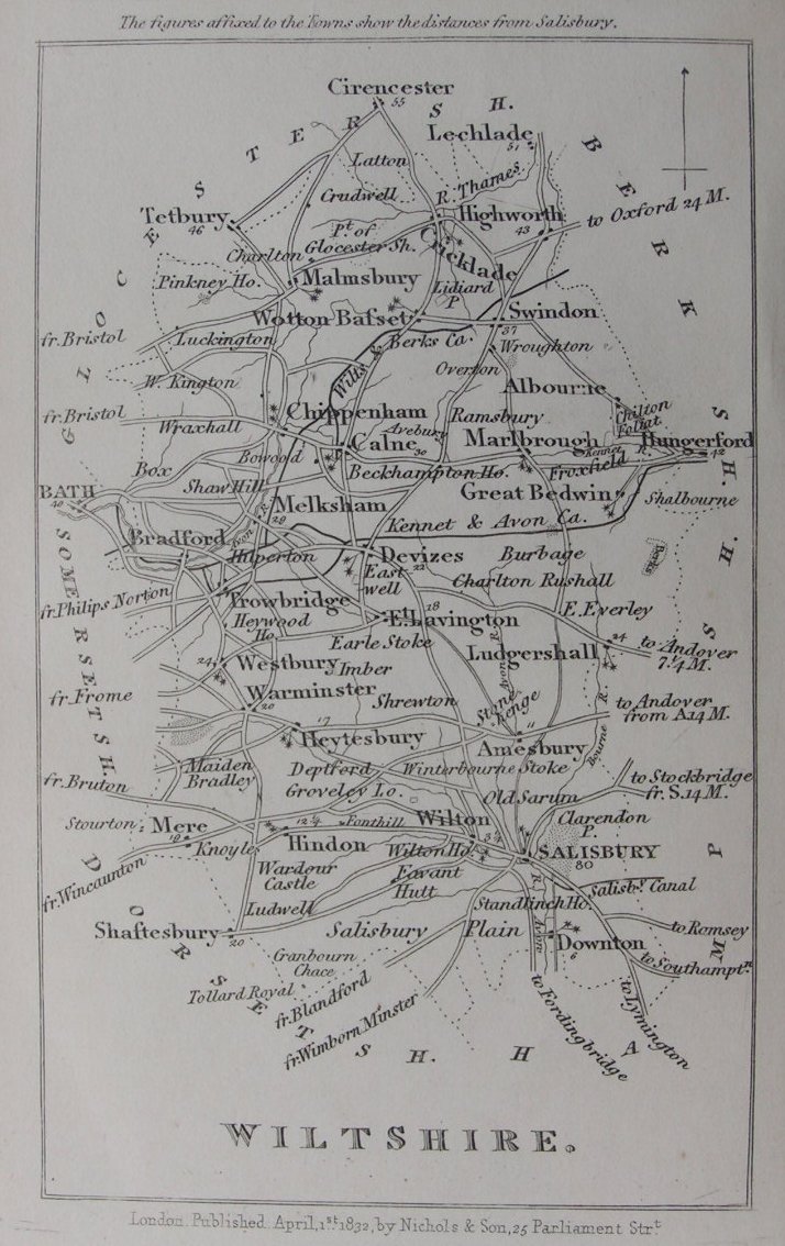 Map of Wiltshire - Nichols