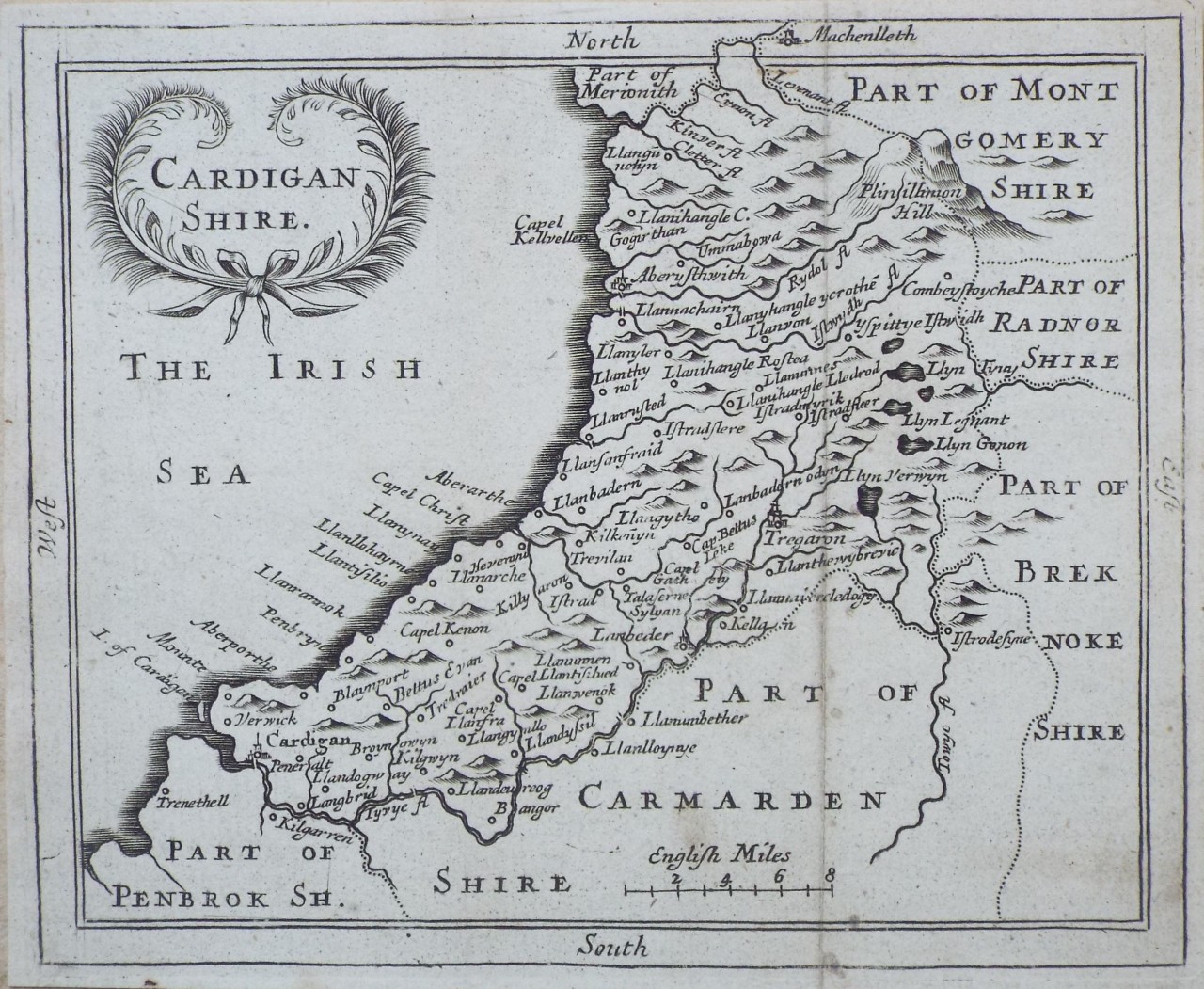Map of Cardiganshire