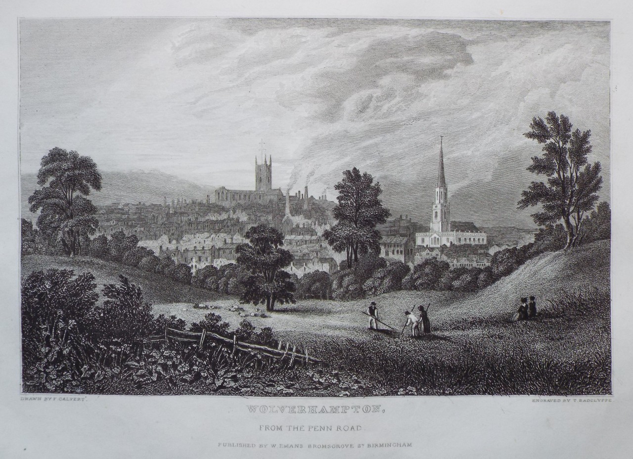 Print - Wolverhampton, from the Penn Road. - Radclyffe