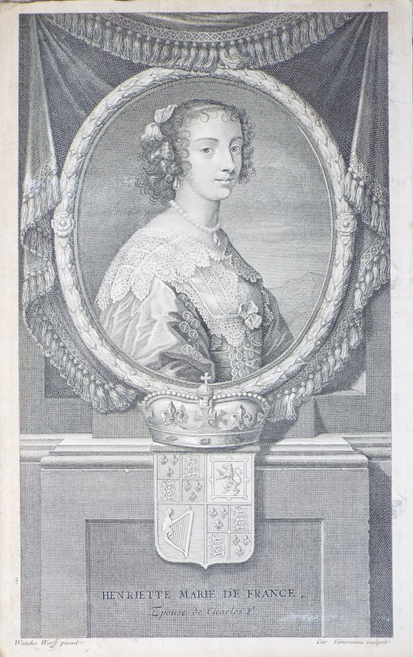 Print - Henriette Marie de France, Epouse de Charles Ir. - Simoneau