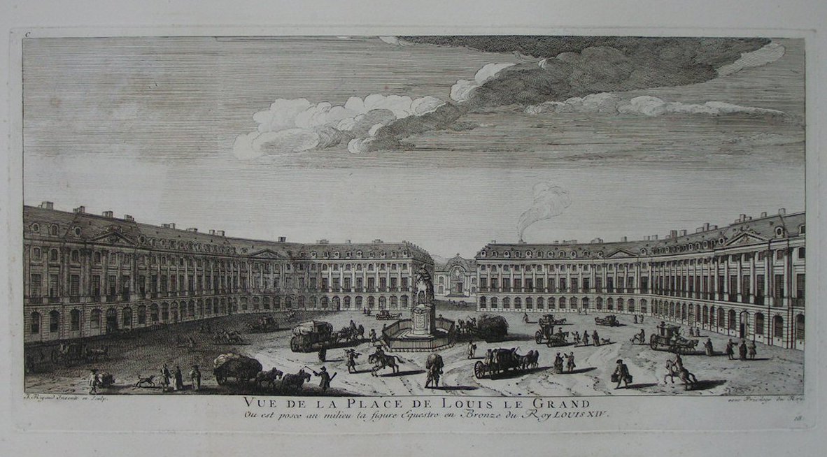Print - Vue de la Place de Louis le Grand - Rigaud