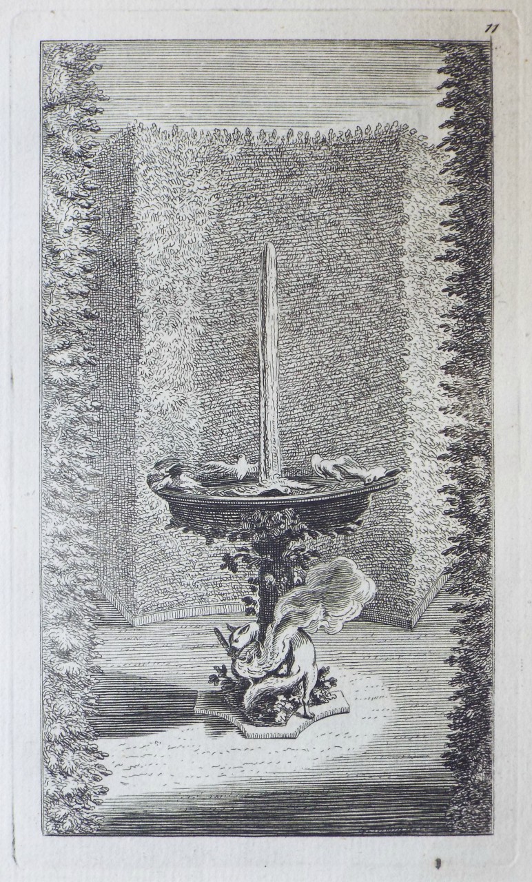 Print - The Eagle and Fox Fountain in the Labyrinth of Versailles - Bickham