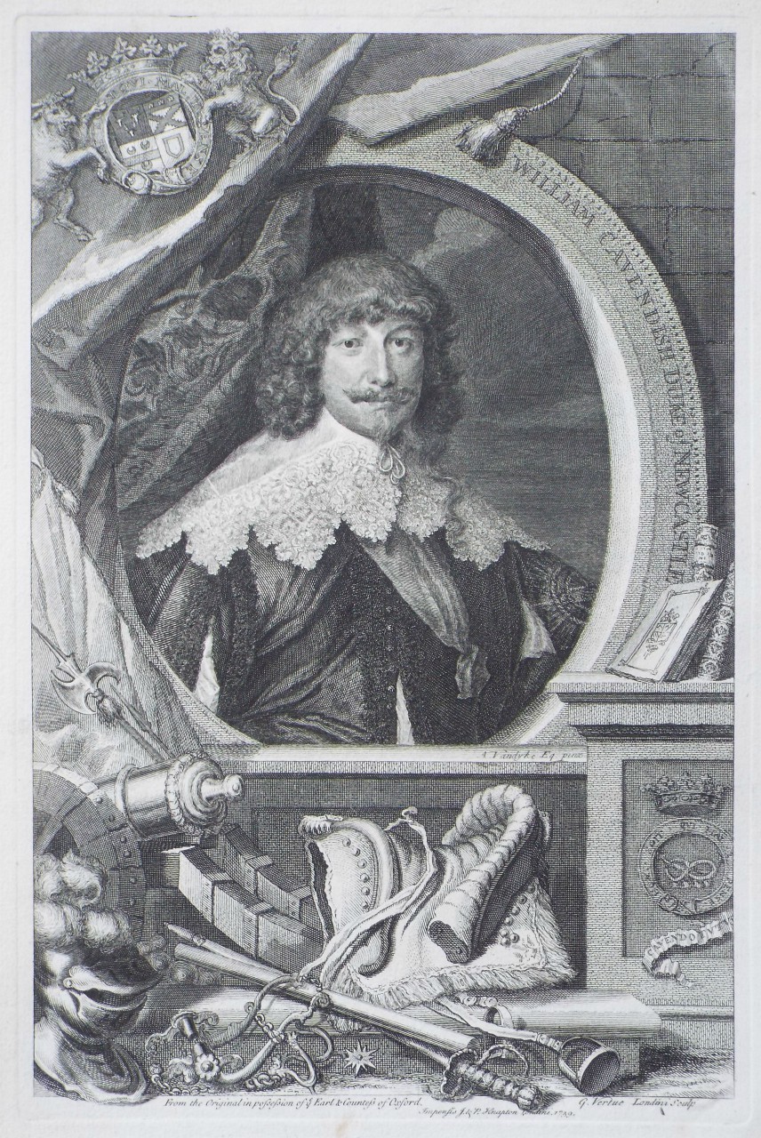 Print - William Cavendish Duke of Newcastle - Vertue
