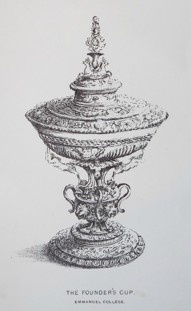 Lithograph - The Founder's Cup. Emmanuel College.