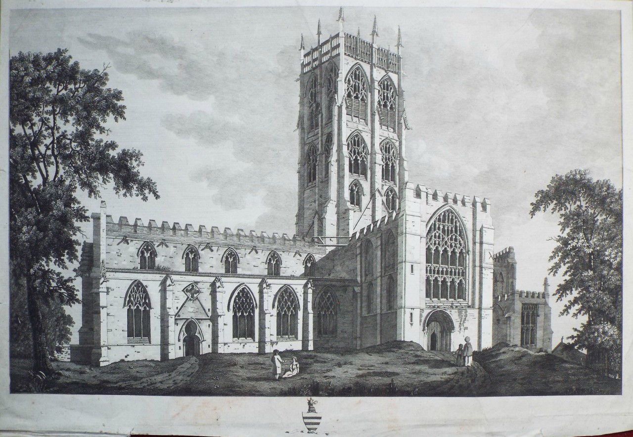 Print - South West Aspect of the Church of St. Augustine Headon - 