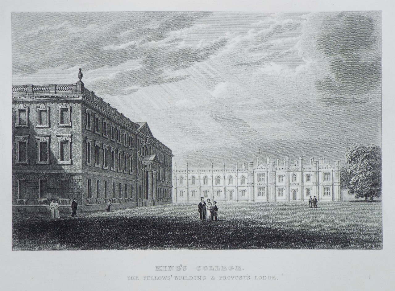 Print - King's College. The Fellows' Building & Provost's Lodge.