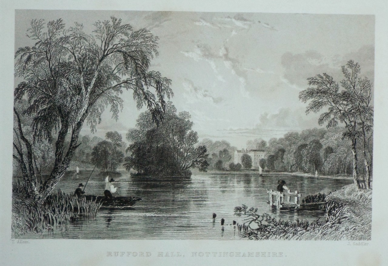 Print - Rufford Hall, Nottinghamshire. - Saddler