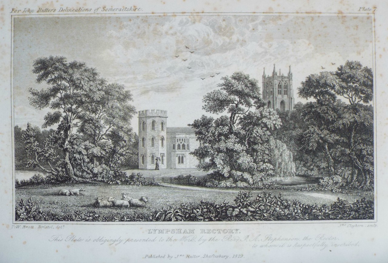 Print - Lympsham Rectory. - Cleghorn