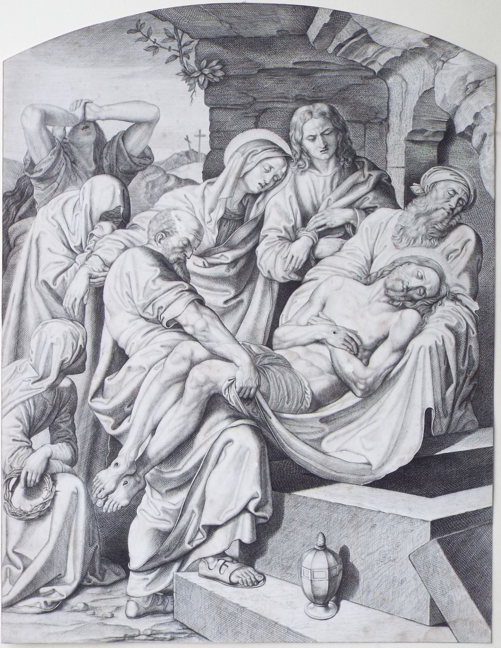 Etching - 14. Jesus is laid in the sepulchre - Petrak