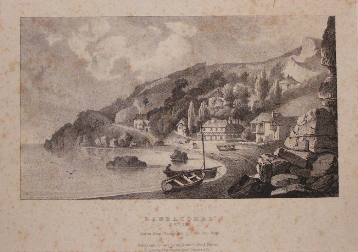 Lithograph - Babbacombe, Devon - Rowe