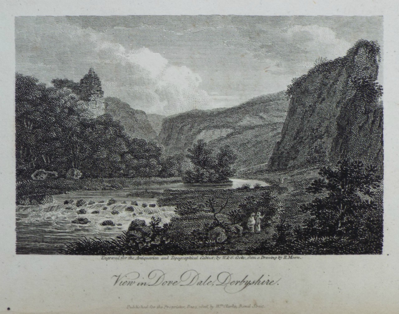 Print - View in Dove Dale, Derbyshire. - Cooke