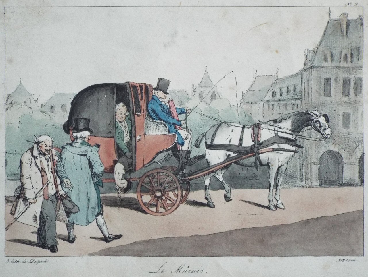 Lithograph - Le Marais - 