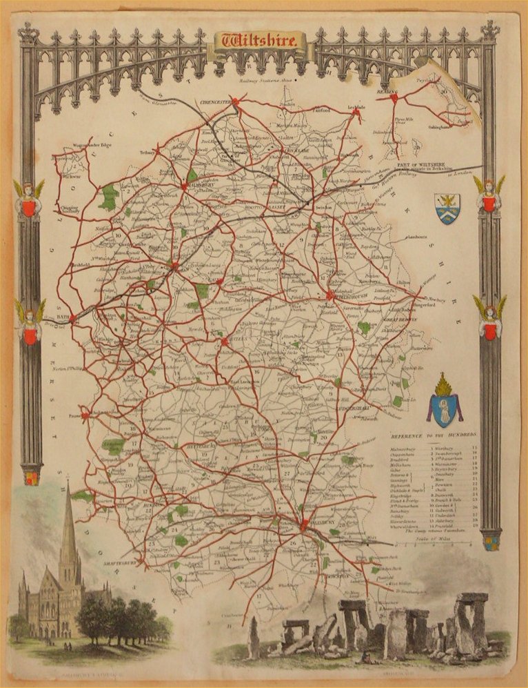 Map of Wiltshire - Moule