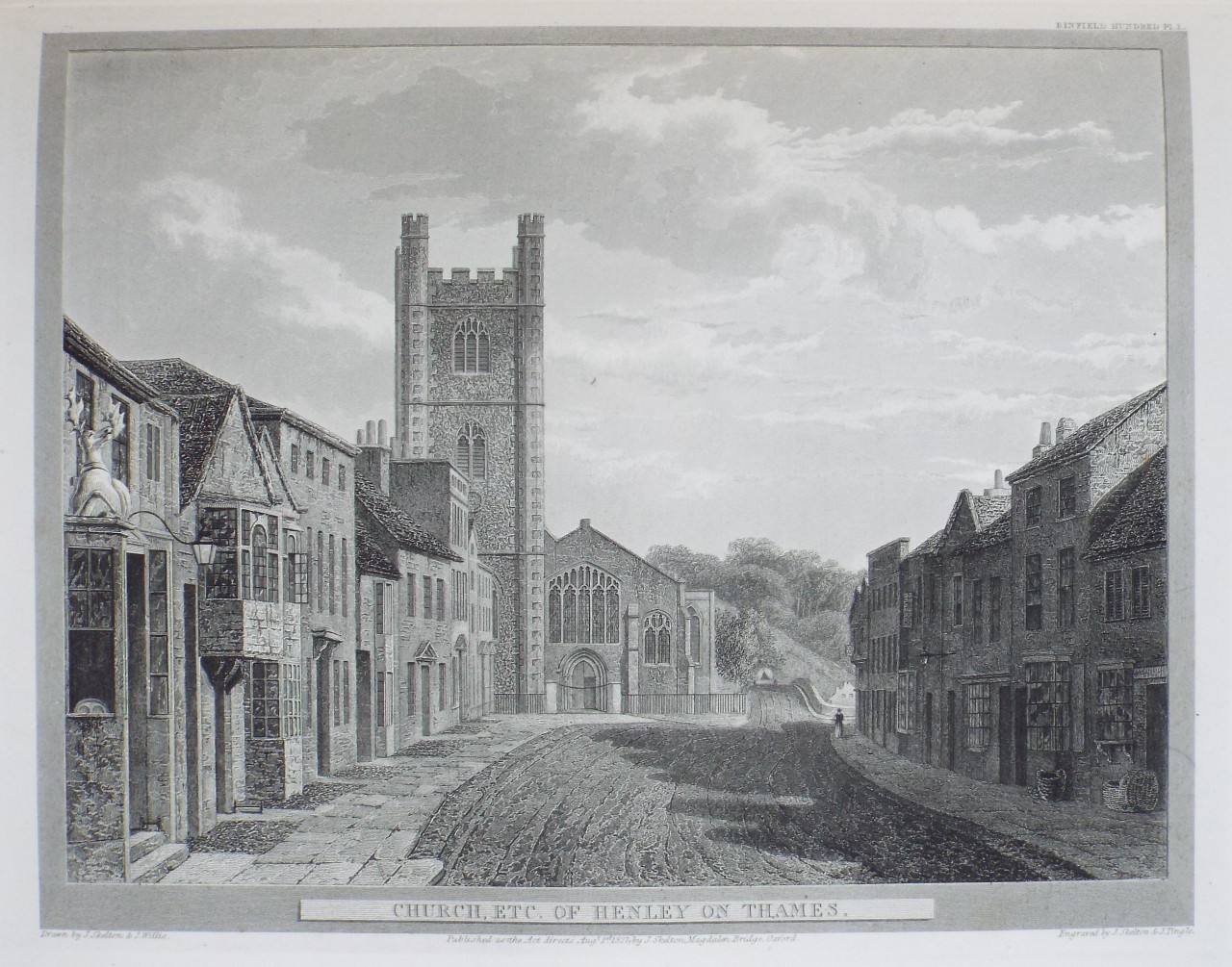 Print - Church, etc. of Henley on Thames. - Skelton