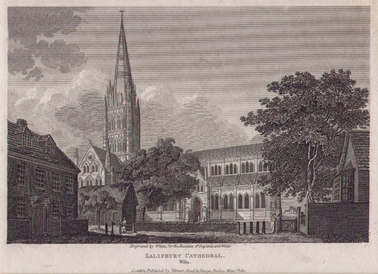 Print - Salisbury Cathedral Wilts - 