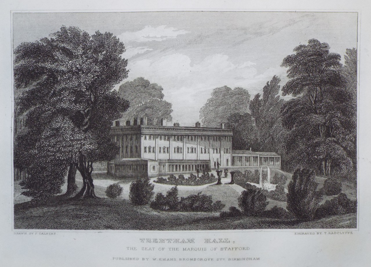 Print - Trentham Hall, the Seat of the Marquis of Stafford - Radclyffe