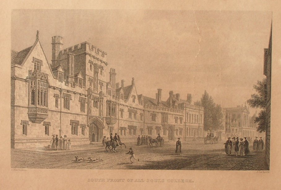 Print - South Front of All Souls College, Oxford - Le