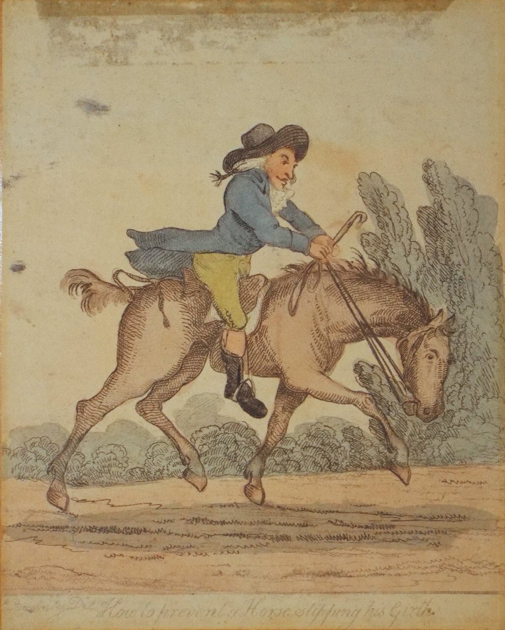 Etching - How to prevent a Horse slipping his Girth