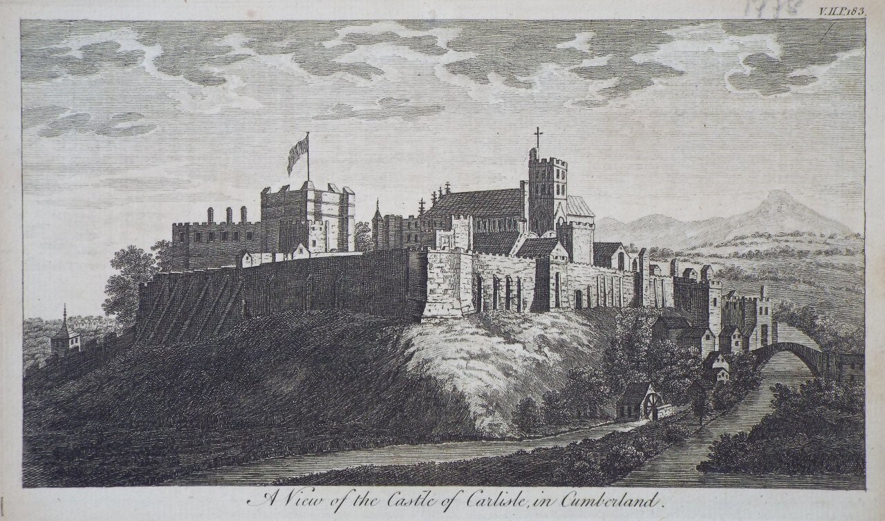 Print - A View of the Castle of Carlisle, in Cumberland.