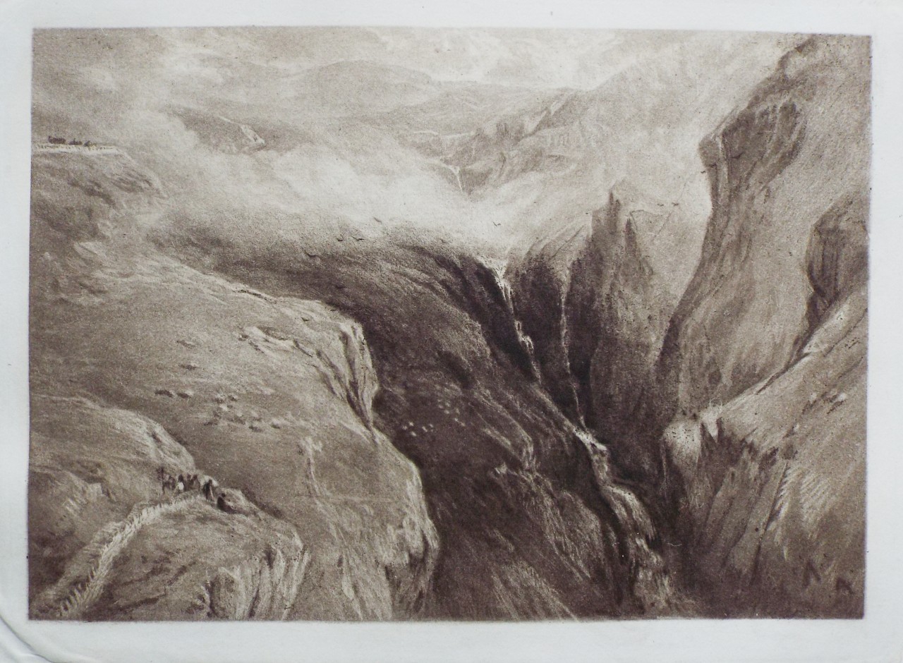 Photogravure - Rhaiadr Cwm, near Festiniog