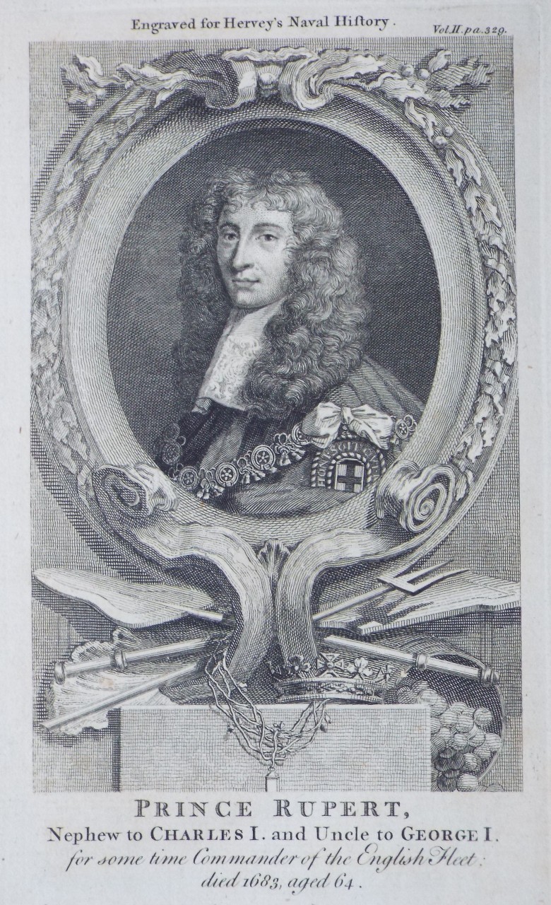 Print - Prince Rupert, Nephew to Charles I. and Uncle to George I.
