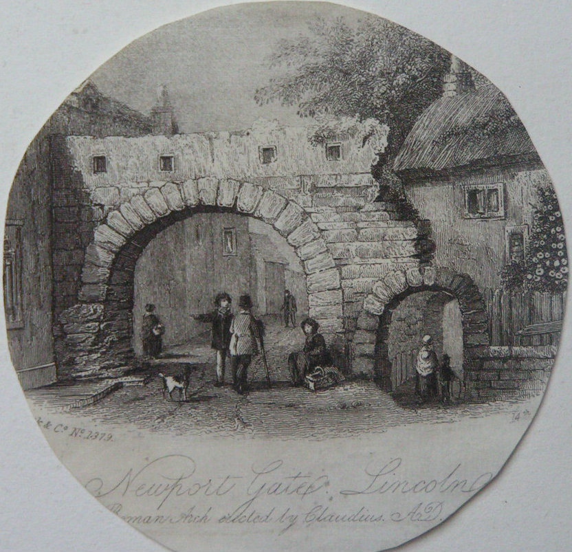 Steel Vignette - Newport Gate, Lincoln. Roman Arch erected by Claudius. AD. 45. - Rock
