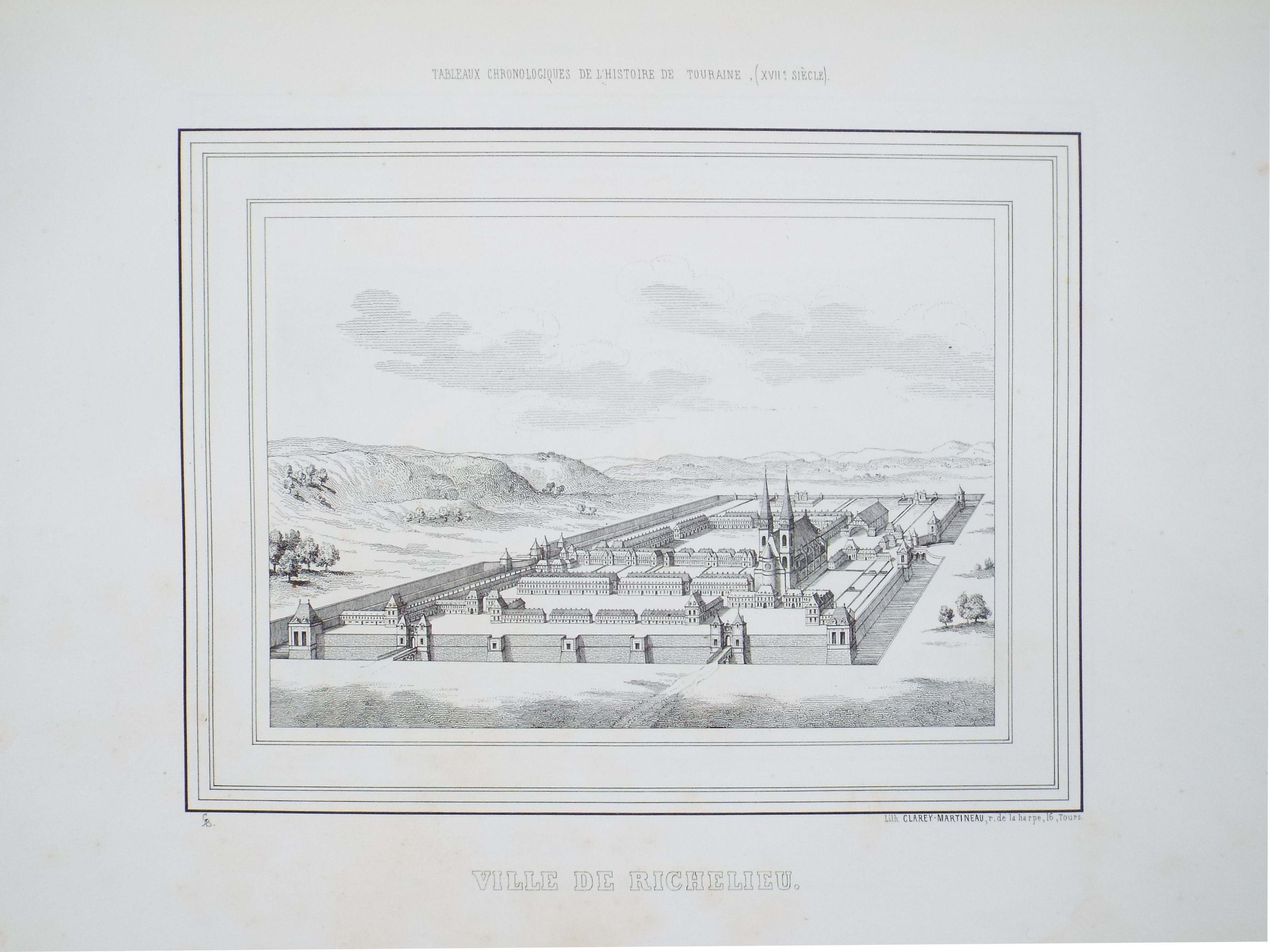 Lithograph - Ville de Richlieu.
