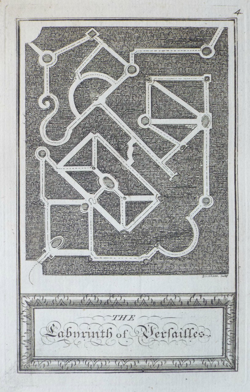 Print - Plan of the Labyrinth of Versailles - Bickham