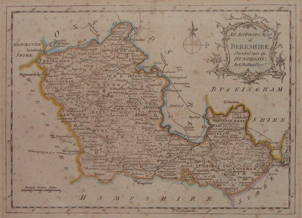 Map of Berkshire - Rollos