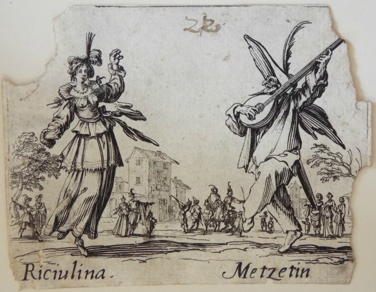 Etching - Riciulina. Metzetin. - Callot