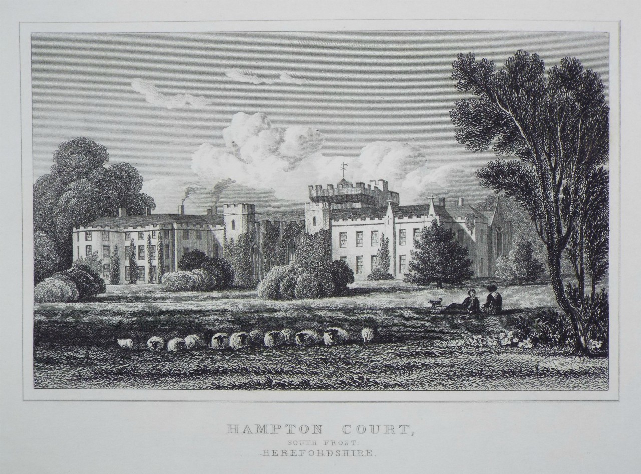 Print - Hampton Court, South Front. Herefordshire. - Starling