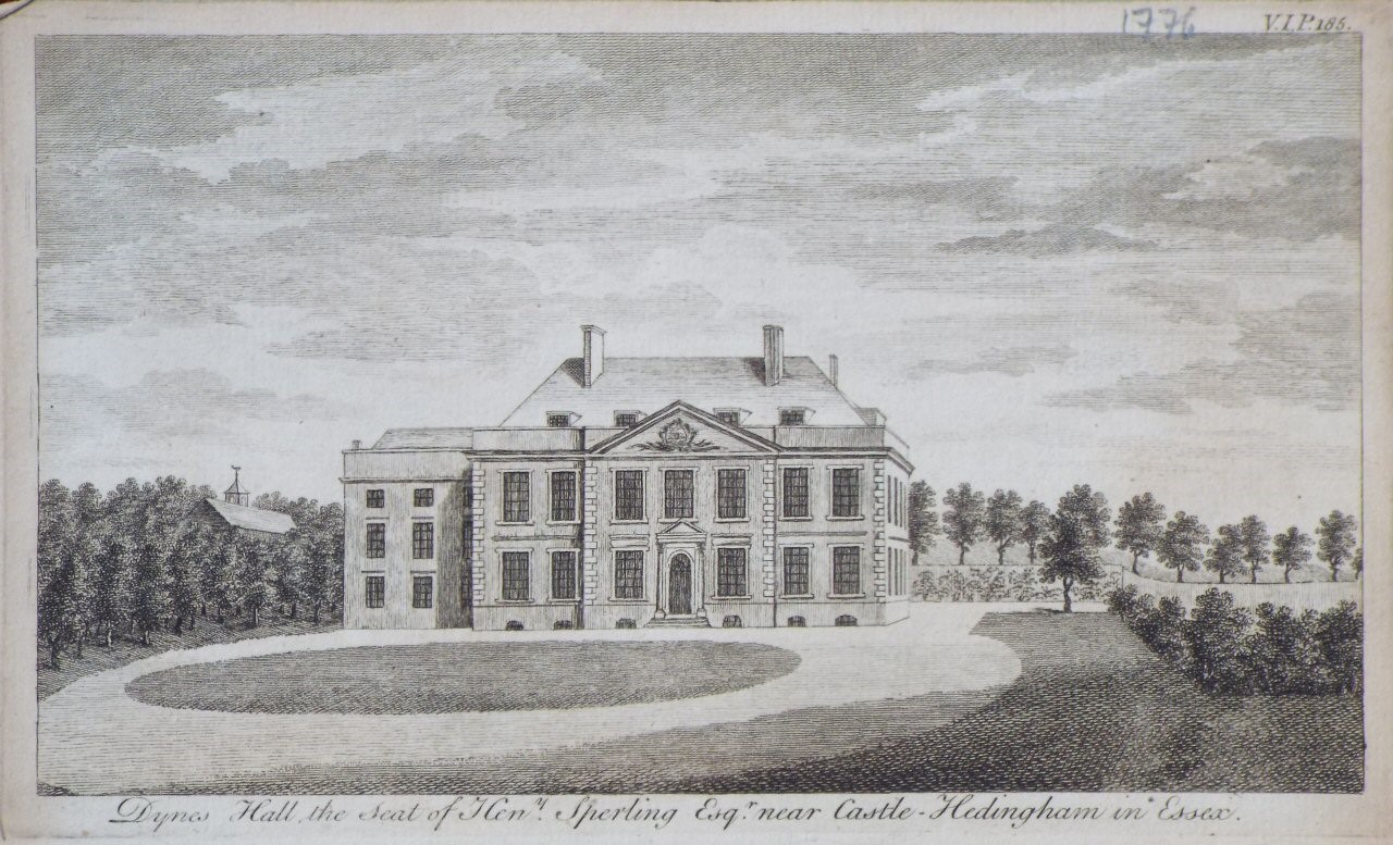 Print - Dynes Hall, the Seat of Heny. Sperling Esqr. near Castle-Heddingham in Essex.