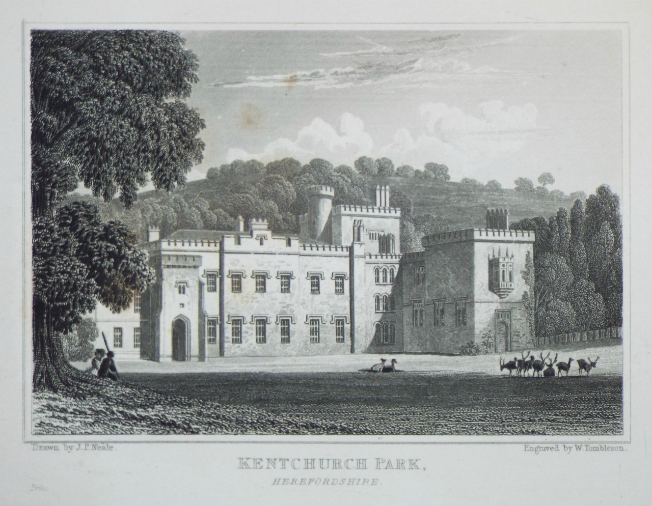Print - Kentchurch Park, Herefordshire. - Tombleson