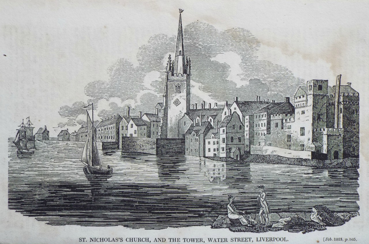 Wood - St. Nicholas's Church, and the Tower, Water Street, Liverpool.