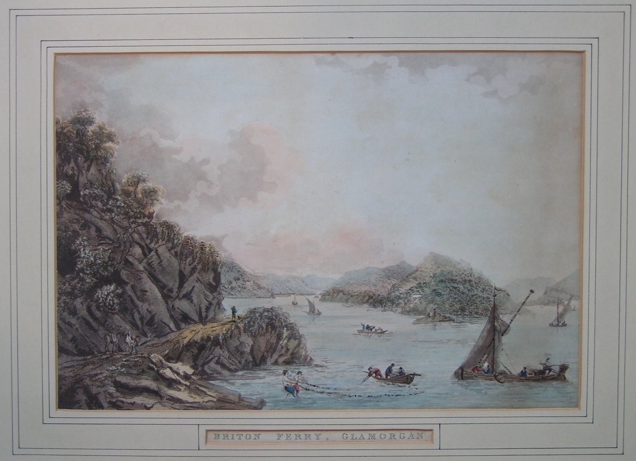 Aquatint - Briton Ferry, Glamorgan - De