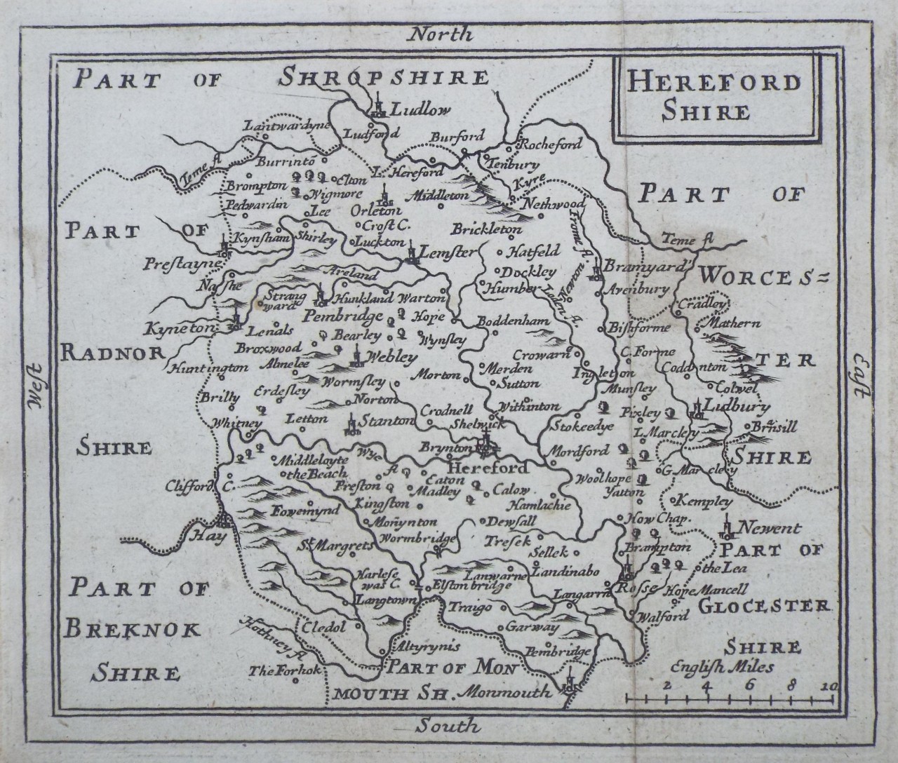 Map of Herefordshire