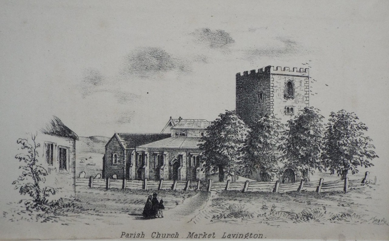 Lithograph - Parish Church Market Lavington