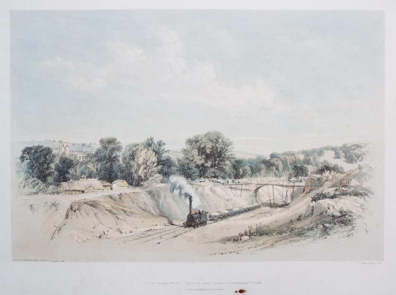 Lithograph - Berkhampstead - Herts. June 10th 1837. - Bourne