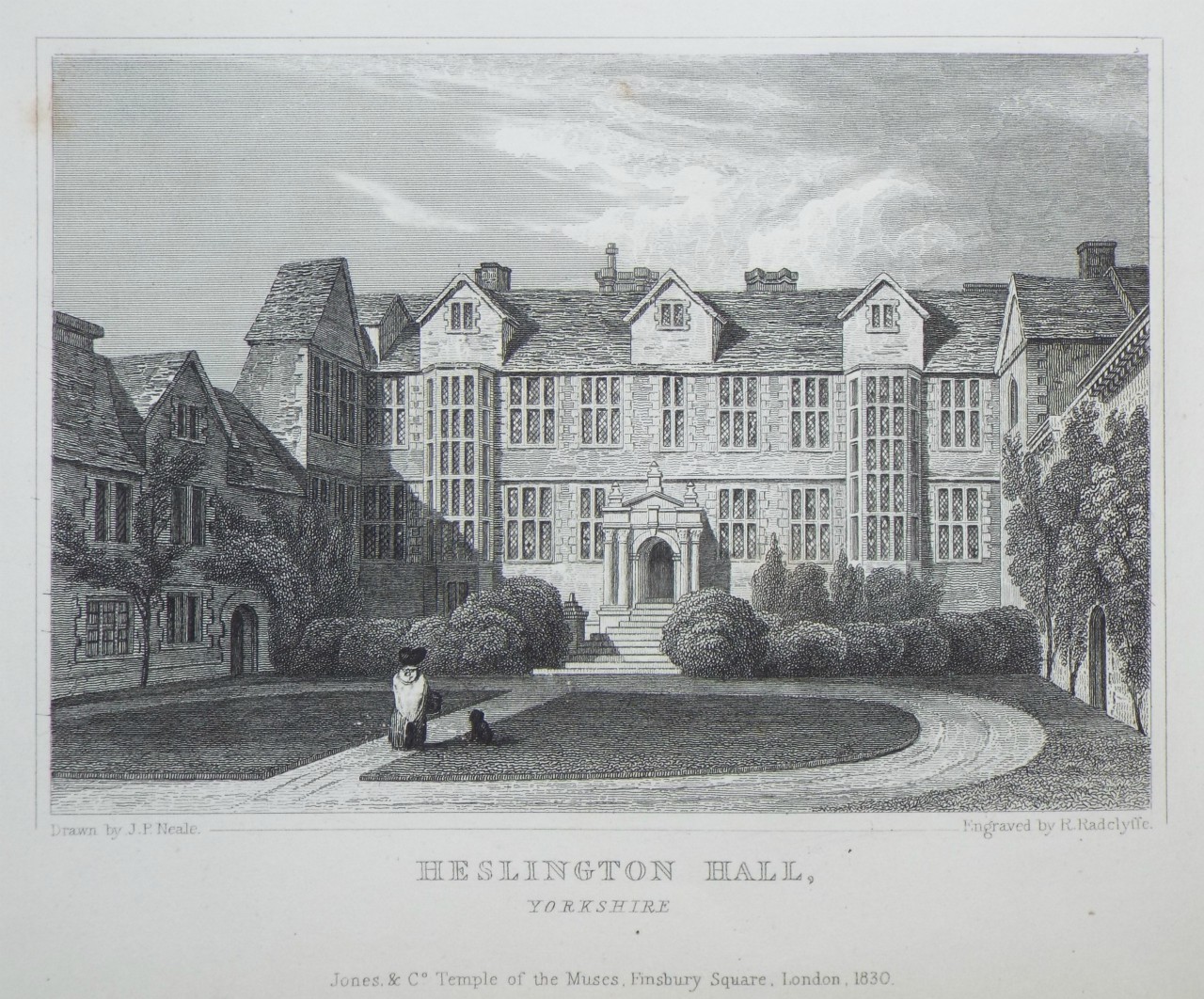 Print - Heslington Hall, Yorkshire.  - Radclyffe