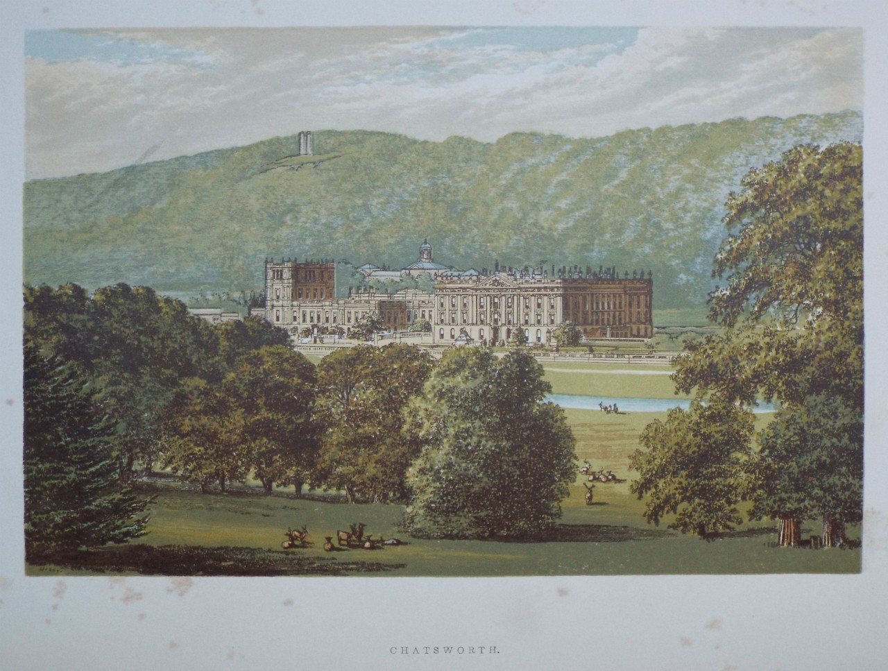 Chromo-lithograph - Chatsworth.