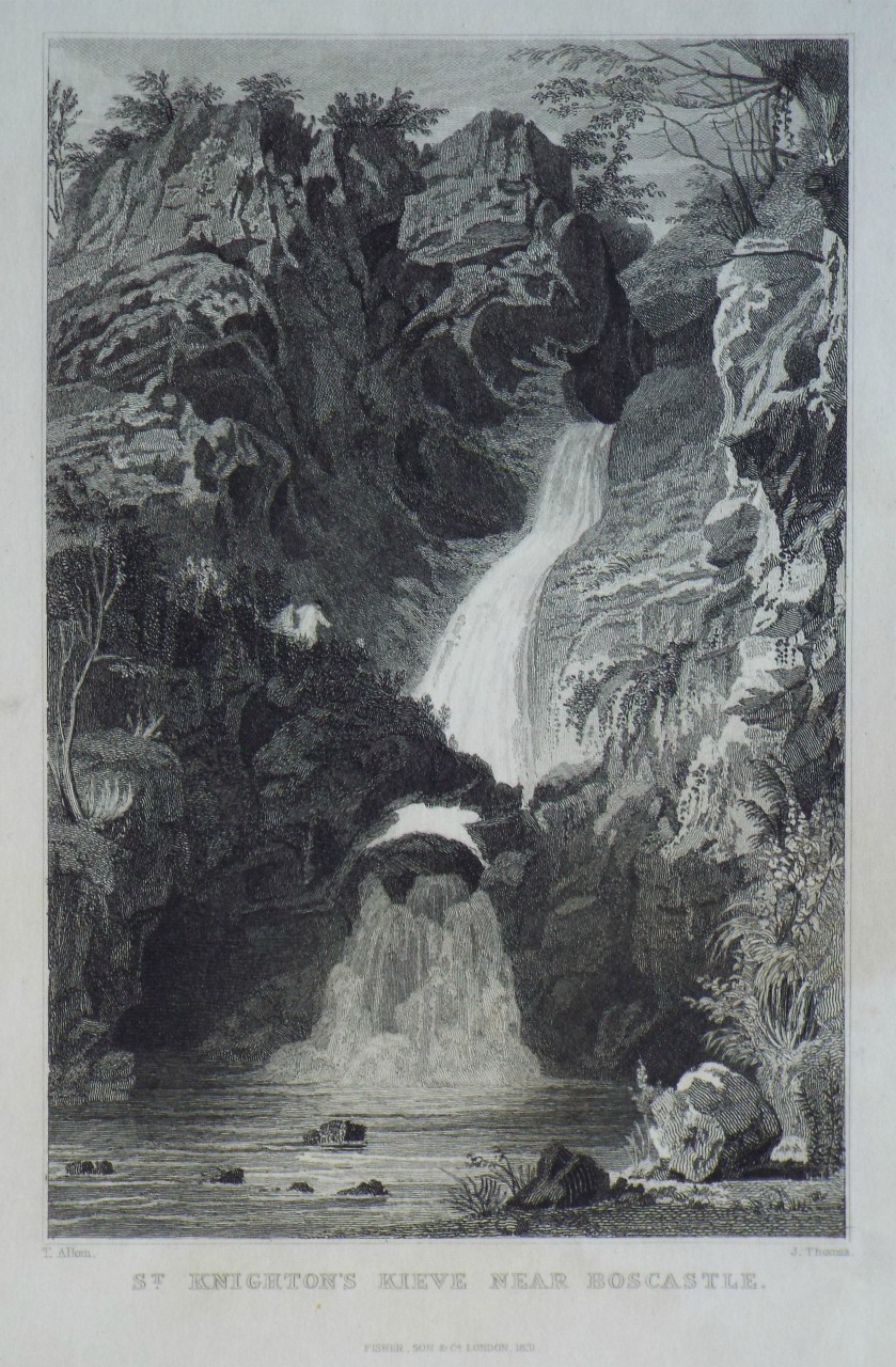 Print - St. Knighton's Kieve, near Boscastle. - Thomas